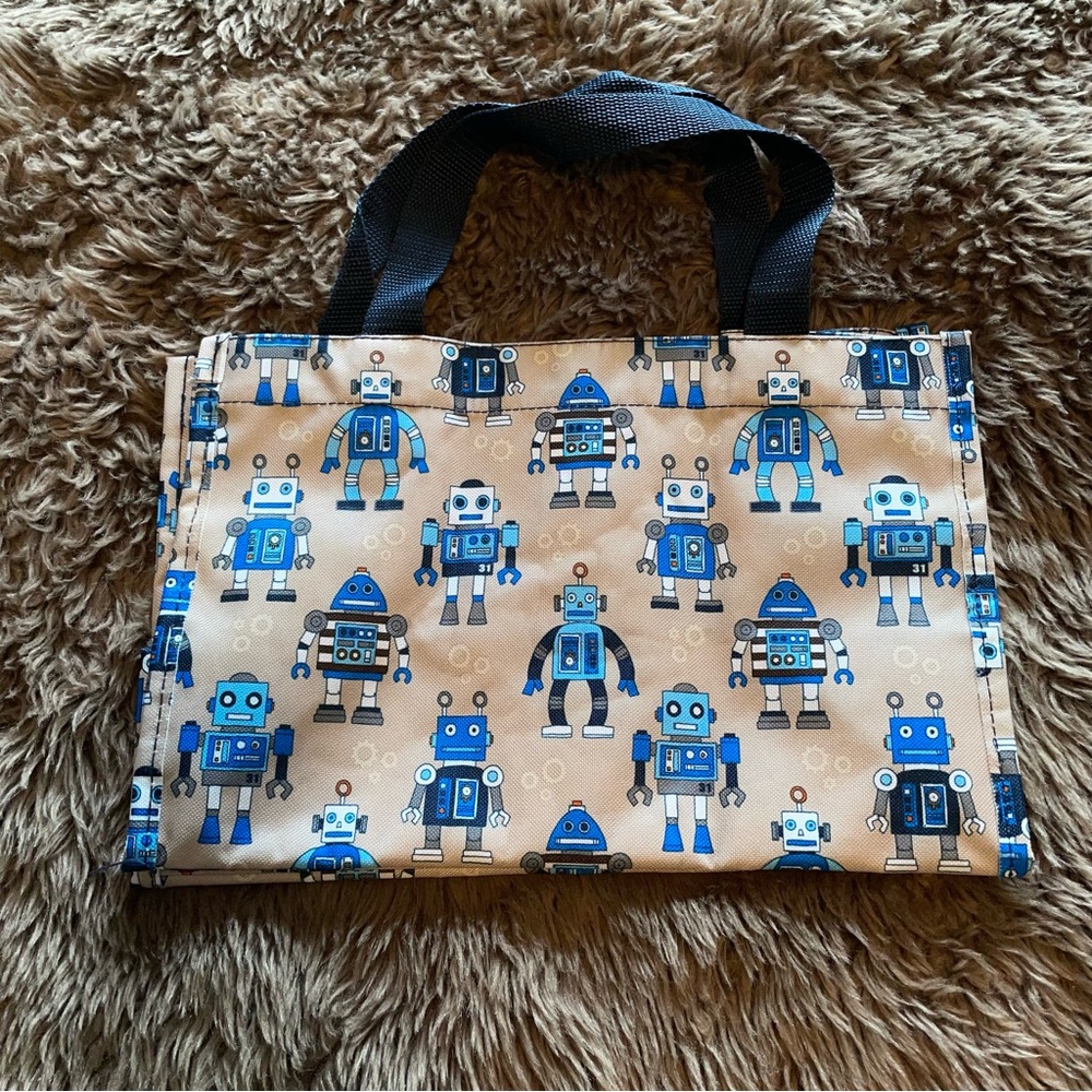 Thirty-One Playful Robot All In One Organizer Tote Bag